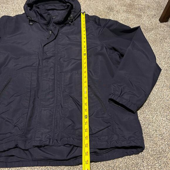 Lands' End Men's Navy Blue Full Zip Hooded Lined Jacket - Size XL - Picture 3 of 7